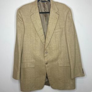 Burberry London Men’s 100% Silk 2 Button Windowpane Blazer Sports Jacket 42-Long